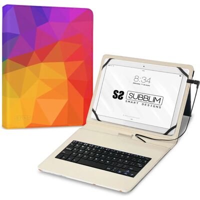 Etui pour tablette et clavier Bluetooth Subblim - Multicolore, 11" Android - Publicité Etui pour tablette et clavier Bluetooth Subblim - Multicolore, 11" Android - Publicité