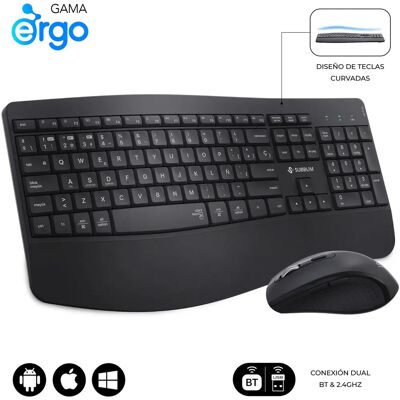 SUBBLIM SUBKBC-DCOPW2 Combo Clavier et Souris Sans Fil - Noir - Publicité SUBBLIM SUBKBC-DCOPW2 Combo Clavier et Souris Sans Fil - Noir - Publicité