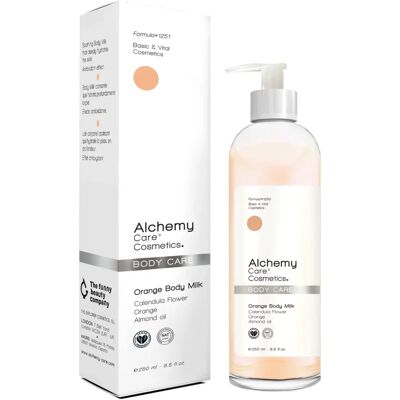 Lait corporel à l’orange d’Alchemy Care Cosmetics - Soin pour le corps - Publicité Lait corporel à l’orange d’Alchemy Care Cosmetics - Soin pour le corps - Publicité