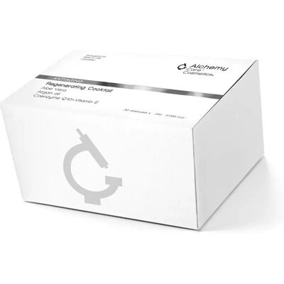 Cocktail régénérant anti-âge Alchemy Care Cosmetics - 30 ampoules - Publicité Cocktail régénérant anti-âge Alchemy Care Cosmetics - 30 ampoules - Publicité