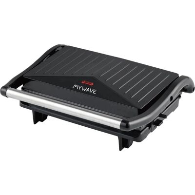 Mywave Parrilla de Contacto - 800W, Negro, Apertura 90°, 2 Rebanadas Mywave Parrilla de Contacto - 800W, Negro, Apertura 90°, 2 Rebanadas