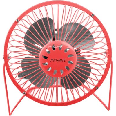 Ventilador Mini USB Mywave - Compacto, Rojo - Ventilador Ventilador Mini USB Mywave - Compacto, Rojo - Ventilador
