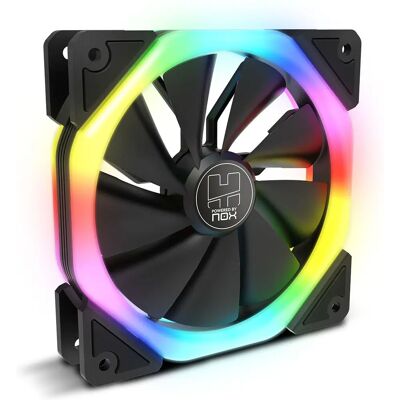 Fan de gabinete de computador NOX Hummer S-Fan - Preto ARGB 120mm Fan de gabinete de computador NOX Hummer S-Fan - Preto ARGB 120mm