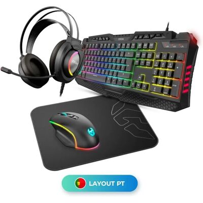Krom Kritic RGB Rainbow Gaming Kit - Kit de jogo com iluminação RGB Krom Kritic RGB Rainbow Gaming Kit - Kit de jogo com iluminação RGB