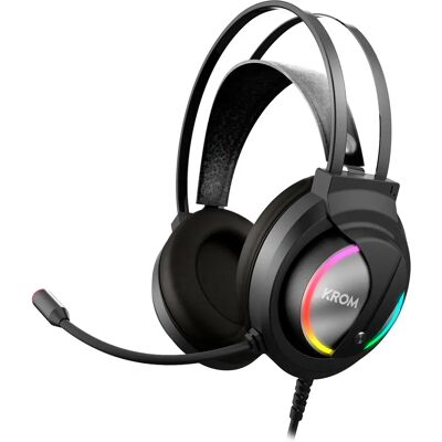 Krom Kappa Kabelgebunden Gaming-Headset - Kopfband, Mikrofon, Schwarz Krom Kappa Kabelgebunden Gaming-Headset - Kopfband, Mikrofon, Schwarz