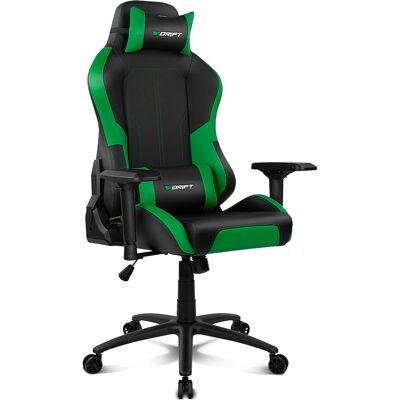 Chaise de jeu verte réglable DRIFT DR250G - Gaming Chair - Publicité Chaise de jeu verte réglable DRIFT DR250G - Gaming Chair - Publicité