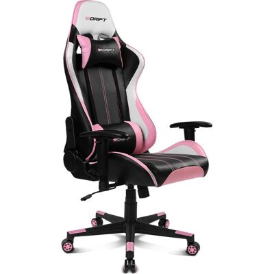 Chaise Gaming DRIFT DR175PINK Réglables Bras et Tête - Siège pour jeux vidéo - Publicité Chaise Gaming DRIFT DR175PINK Réglables Bras et Tête - Siège pour jeux vidéo - Publicité