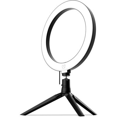 Luz de Anillo Selfie Krom Kight - LED, 25cm, USB, Negro Luz de Anillo Selfie Krom Kight - LED, 25cm, USB, Negro