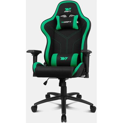 Chaise Gaming DRIFT DR110BG Verte - Réglable, Repose-bras, 150kg Support - Publicité Chaise Gaming DRIFT DR110BG Verte - Réglable, Repose-bras, 150kg Support - Publicité