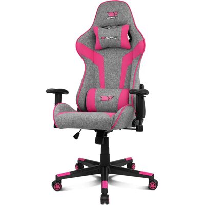 Chaise de jeu Drift DR90GP Fauteuil gamer Coussiné Gris, Rose - Chaise de jeu Chaise de jeu Drift DR90GP Fauteuil gamer Coussiné Gris, Rose - Chaise de jeu