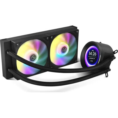 Refrigerador de CPU NOX Hummer X-240 LCD - Preto - Kit de refrigeração líquida tudo-em-um Refrigerador de CPU NOX Hummer X-240 LCD - Preto - Kit de refrigeração líquida tudo-em-um