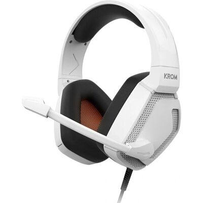 Fone de ouvido gamer com fio Krom Kopa Pro - Branco Fone de ouvido gamer com fio Krom Kopa Pro - Branco
