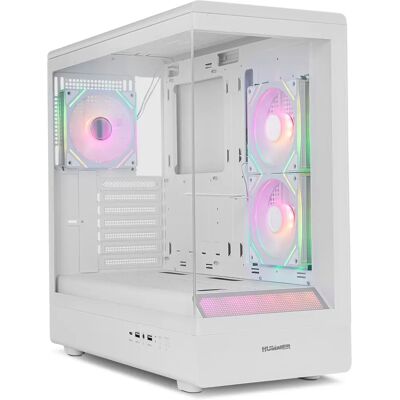 NOX Hummer NXHUMMERSIGNALBK Vit PC-chassi - ATX/micro ATX, 3 Fläktar, Frameless Glas NOX Hummer NXHUMMERSIGNALBK Vit PC-chassi - ATX/micro ATX, 3 Fläktar, Frameless Glas