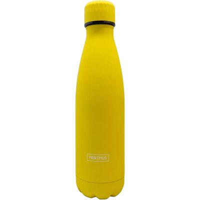 Nerthus Bouteille en Acier Inoxydable à Double Paroi - 500 Ml - Jaune Nerthus Bouteille en Acier Inoxydable à Double Paroi - 500 Ml - Jaune