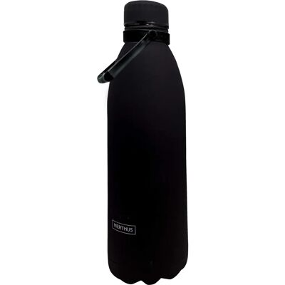 NERTHUS Doppelwandige Edelstahlflasche - 1500ml - Schwarz NERTHUS Doppelwandige Edelstahlflasche - 1500ml - Schwarz