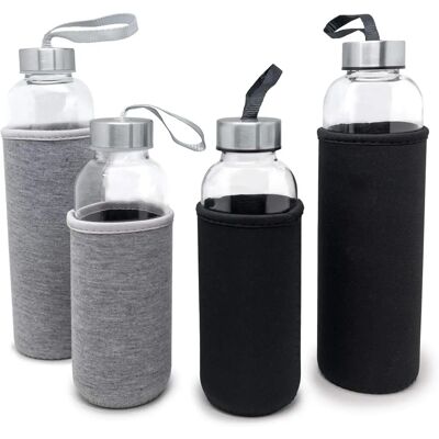 NERTHUS Fih 649 Bouteille en verre gris 400ml avec housse en néoprène NERTHUS Fih 649 Bouteille en verre gris 400ml avec housse en néoprène