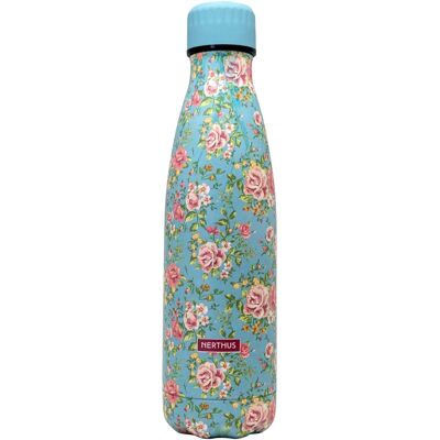 Vin Bouquet Fleurs - Vert avec fleurs roses - Thermos Vin Bouquet Fleurs - Vert avec fleurs roses - Thermos