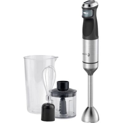 Fagor Divamix Stahl - Handmixer 1500 W, verstellbar + Turbo, 700 ml Becher, Zerkleinerer Fagor Divamix Stahl - Handmixer 1500 W, verstellbar + Turbo, 700 ml Becher, Zerkleinerer