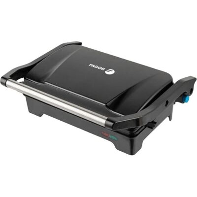 Fagor FGE08020 Sandwich Maker - 1200 W, Schwarz, Edelstahl Fagor FGE08020 Sandwich Maker - 1200 W, Schwarz, Edelstahl