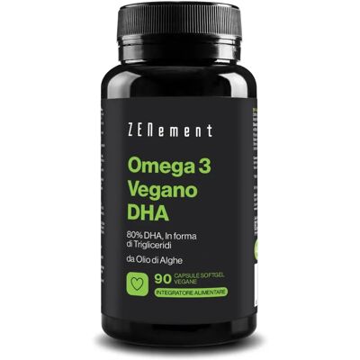 Zenement Veganes Omega 3 - Algenöl - Gehirn & Herz - 90 Kapseln Zenement Veganes Omega 3 - Algenöl - Gehirn & Herz - 90 Kapseln
