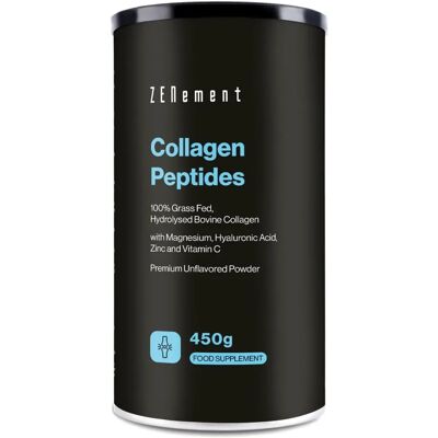 Zenement Kollagen Peptide - Hydrolysiertes Rinderkollagen, Magnesium, Hyaluronsäure, Zink, Vitamin C - 450g Zenement Kollagen Peptide - Hydrolysiertes Rinderkollagen, Magnesium, Hyaluronsäure, Zink, Vitamin C - 450g