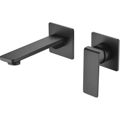 Set doccia e vasca Imex Fiyi Nero Opaco con Barra Estensibile e Termostatico Set doccia e vasca Imex Fiyi Nero Opaco con Barra Estensibile e Termostatico