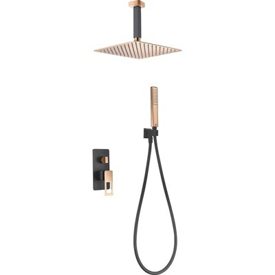 Conjunto de ducha higiénica Imex Estocolmo - Latón, Negro mate y Oro rosa Conjunto de ducha higiénica Imex Estocolmo - Latón, Negro mate y Oro rosa