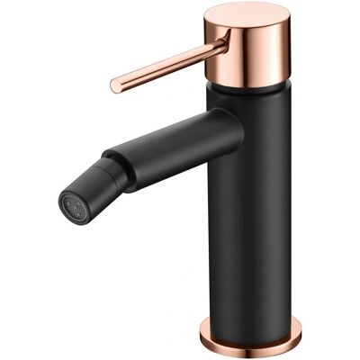 Mice / Imex Grifo bidé mate negro y oro rosa - Colección Mice Mice / Imex Grifo bidé mate negro y oro rosa - Colección Mice