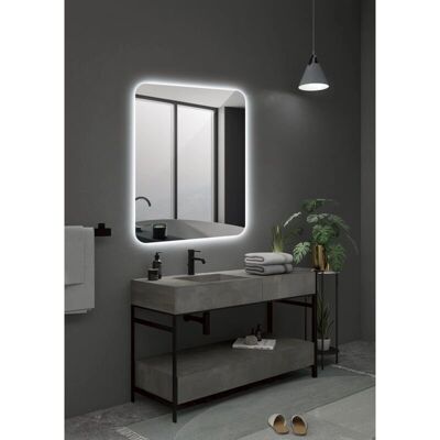 Espejo de baño LED Mice Collection - 100x80cm, Luz fría, Bordes redondeados Espejo de baño LED Mice Collection - 100x80cm, Luz fría, Bordes redondeados