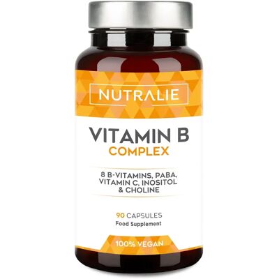 Nutralie Complexo de Vitaminas B 90 cápsulas - Suplemento alimentar Nutralie Complexo de Vitaminas B 90 cápsulas - Suplemento alimentar