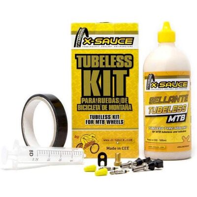 Kit Tubeless MTB 20mm X-Sauce - Noir - Publicité Kit Tubeless MTB 20mm X-Sauce - Noir - Publicité