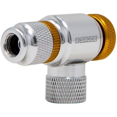 X-Sauce CO2-adapter - Lättvikt med flödesregulator för cykeldäck X-Sauce CO2-adapter - Lättvikt med flödesregulator för cykeldäck