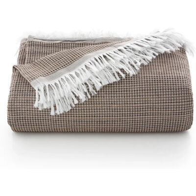 GAMUSI - Plaid - Taupe - 230x280cm - Sofa Cover GAMUSI - Plaid - Taupe - 230x280cm - Sofa Cover