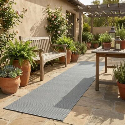 Tadi & Imperio Tapis rustique en fibre synthétique - 100x100 cm Tadi & Imperio Tapis rustique en fibre synthétique - 100x100 cm