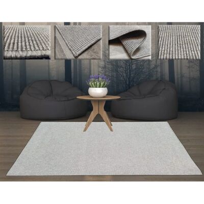T & I 1979 Tapis Rustique - Intérieur & Extérieur - Argent 120x170 T & I 1979 Tapis Rustique - Intérieur & Extérieur - Argent 120x170