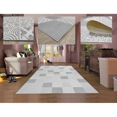 Tadi & Imperio 1979 Tapis en vinyle - Design hydraulique 100x100cm Tadi & Imperio 1979 Tapis en vinyle - Design hydraulique 100x100cm