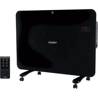 Sauber Calefactor Panel Smart Heat - 1500W, Negro, Digital Sauber Calefactor Panel Smart Heat - 1500W, Negro, Digital