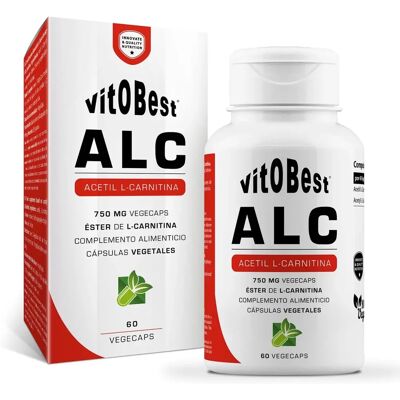 Vitobest Alc Acetil L-Carnitina 60 Vegecaps - Quemador de grasa - Suplemento alimenticio Vitobest Alc Acetil L-Carnitina 60 Vegecaps - Quemador de grasa - Suplemento alimenticio
