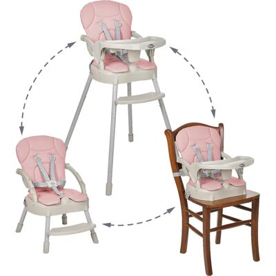 Chaise Haute Spoon - Réglable, Pliable, 3-en-1 Rose - Publicité Chaise Haute Spoon - Réglable, Pliable, 3-en-1 Rose - Publicité