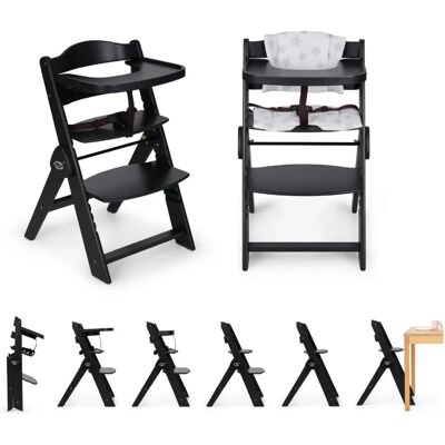 Innovaciones - Ms Seggiolone Evolutivo - Cadre noir - Coussin blanc - Chaise haute - Publicité Innovaciones - Ms Seggiolone Evolutivo - Cadre noir - Coussin blanc - Chaise haute - Publicité