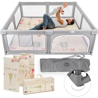 Tapis de Jeu Bébé XXL - 180x200 cm Double Face, Très Rembourré, Pliable avec Sac - Publicité Tapis de Jeu Bébé XXL - 180x200 cm Double Face, Très Rembourré, Pliable avec Sac - Publicité