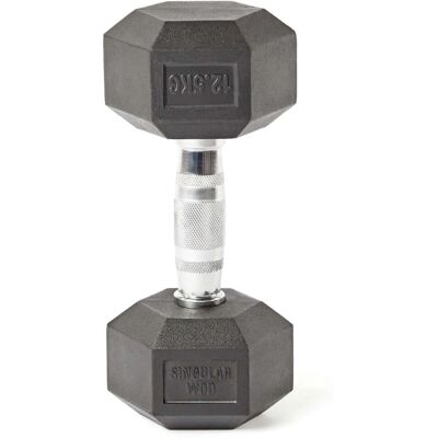 Mancuerna Hexagonal Singular WOD - 12,5 kg - Mancuerna Mancuerna Hexagonal Singular WOD - 12,5 kg - Mancuerna