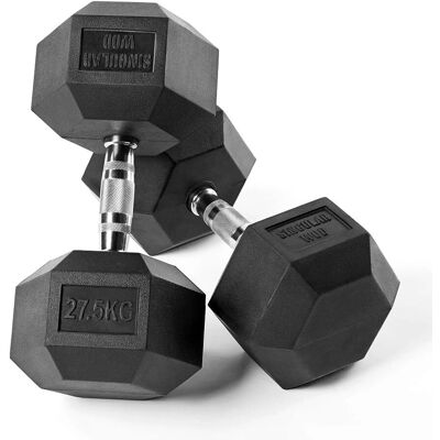 Mancuerna Hexagonal Singular WOD - 27,5kg - Mancuerna Mancuerna Hexagonal Singular WOD - 27,5kg - Mancuerna