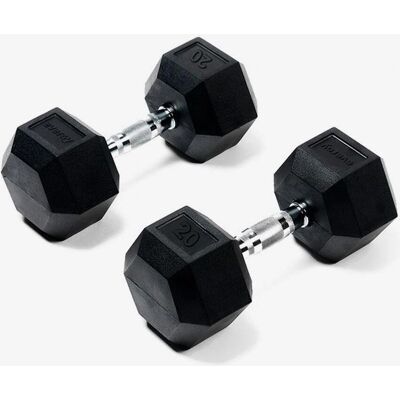 Mancuernas Hexagonales Evergy - 20kg - Pesas Mancuernas Hexagonales Evergy - 20kg - Pesas
