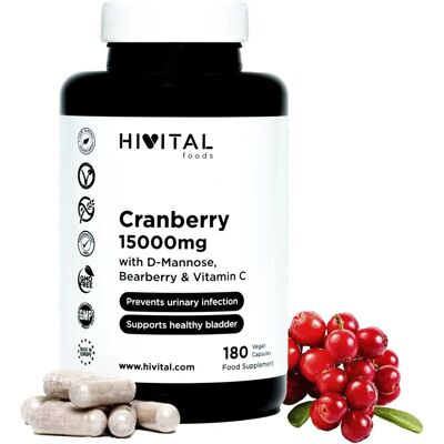 Hivital Ar ndano Rojo Americano 15000 mg - Cápsulas Veganas - 3 Meses Hivital Ar ndano Rojo Americano 15000 mg - Cápsulas Veganas - 3 Meses