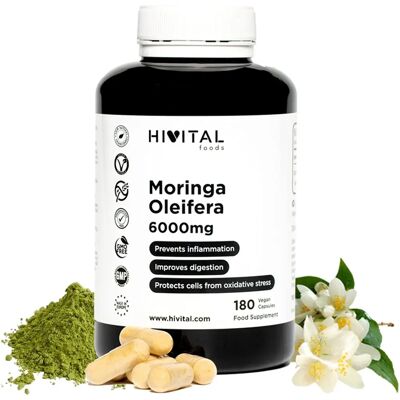 Hivital Moringa Oleifera 6000 mg - Capsule Vegane per 6 Mesi Hivital Moringa Oleifera 6000 mg - Capsule Vegane per 6 Mesi
