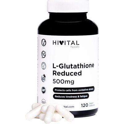 Hivital L-Glutatione Ridotto 500 mg - Integratore Vegano Hivital L-Glutatione Ridotto 500 mg - Integratore Vegano