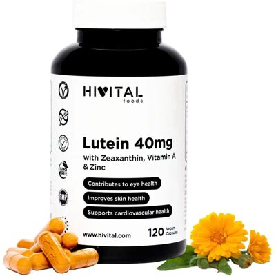 Hivital Luteína 40 mg Cápsulas Veganas - Suplemento Alimenticio Hivital Luteína 40 mg Cápsulas Veganas - Suplemento Alimenticio