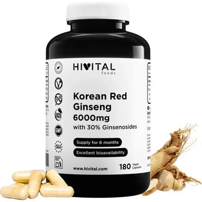 Hivital Panax Ginseng Estratto 6000mg - Capsule Vegane - Tipo di Prodotto Hivital Panax Ginseng Estratto 6000mg - Capsule Vegane - Tipo di Prodotto