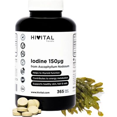 Hivital Iodio 150 mcg - Integratore Vegano per la Tiroide Hivital Iodio 150 mcg - Integratore Vegano per la Tiroide